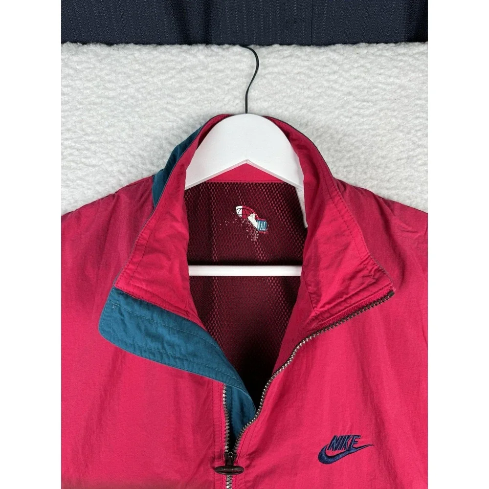 Vintage NIKE INTERNATIONAL Windbreaker Jacket Red Blue - Women's Small